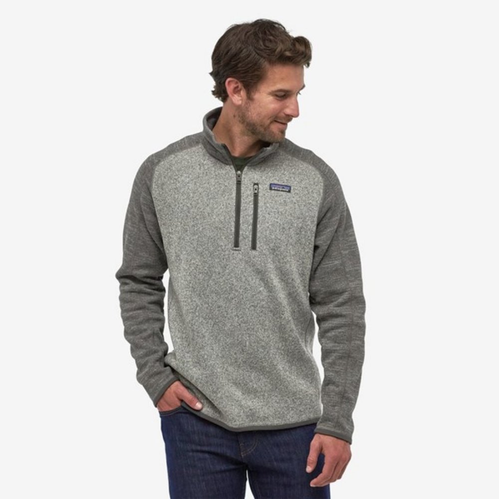 Patagonia Men's Better Sweater 1/4-Zip Fleece (Nickel w/Forge Grey)